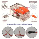 75-teiliges Elektrisches Schnellverbinder-Sortiment-Set mit Hebel-Drahtmutter-Verbindern, DIY-Drahtverbinder (28–12 AWG), 2/3/4-Port-Push-in, Elektrische Anschlüsse
